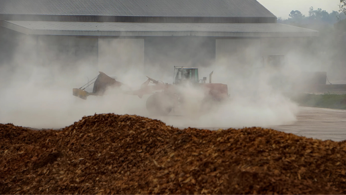 Waste biomass processing at a renewable fuel facility supporting sustainable aviation fuel production in Europe.