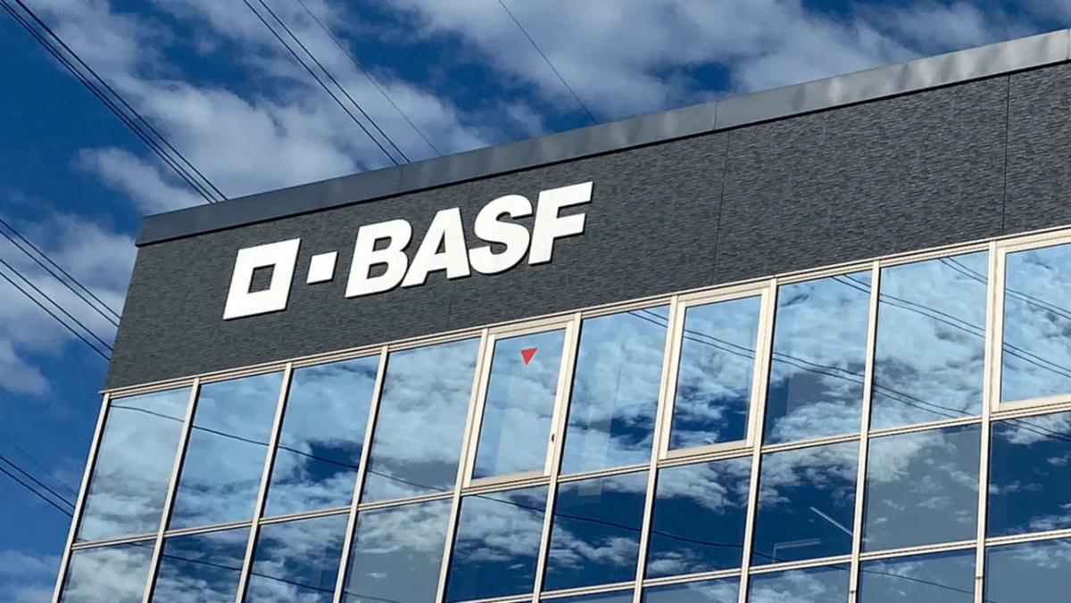 BASF office building with company logo displayed on the facade.