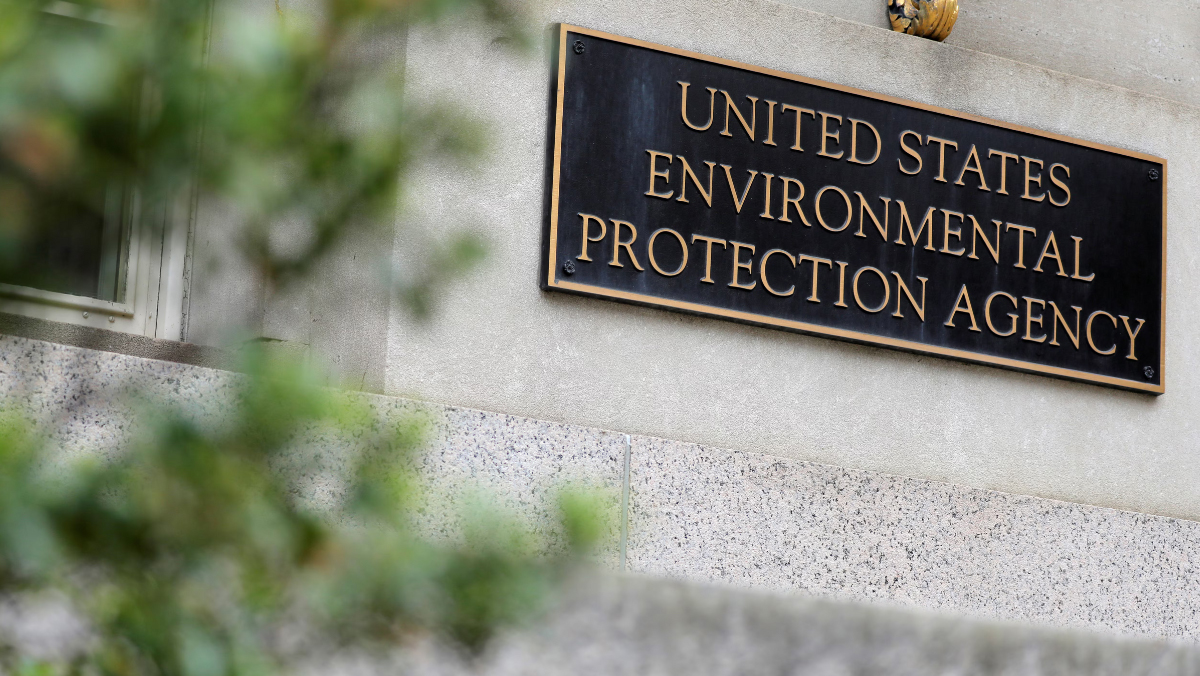 United States Environmental Protection Agency sign mounted on a government building.